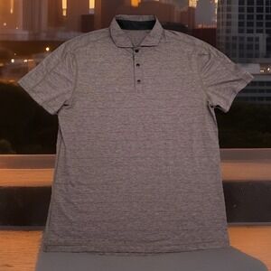 Lululemon Men's Metal Vent Tech Polo Gray Purple Heathered Size M EXCELLENT
